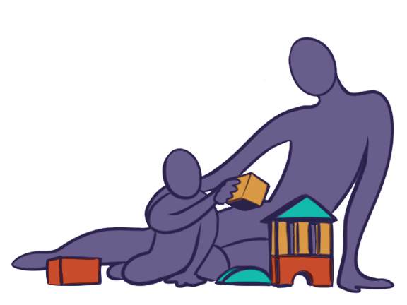 child with blocks